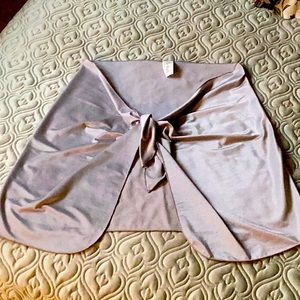 Made In the USA  silver metallic gray bathing suit wrap - one size